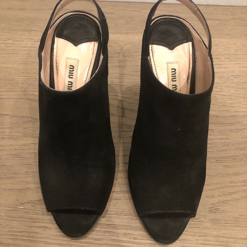 Miu Miu Open Toe Sling Back Bootie - image 7